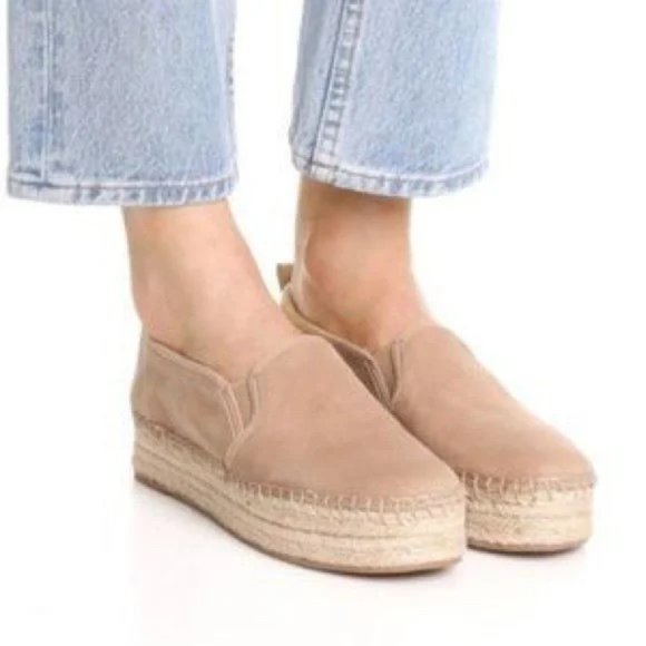 Sam Edelman Shoes - Sam Edelman Carrin leather suede platform slip on espadrilles